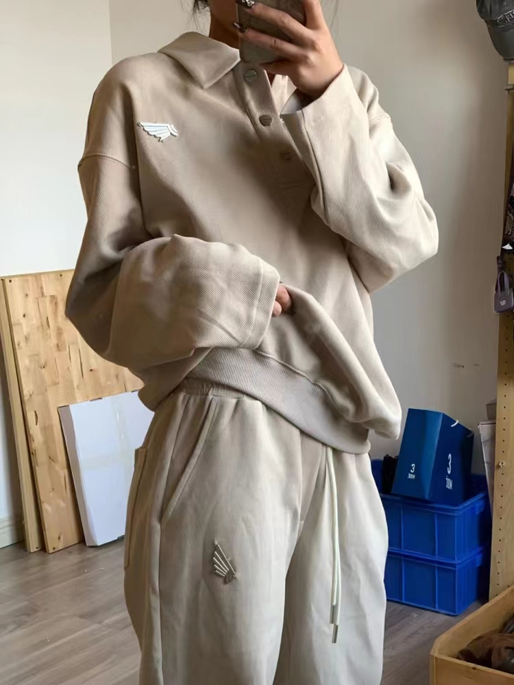 美式炸街運動服套裝學生韓版寬鬆顯瘦時尚衛衣休閒兩件套