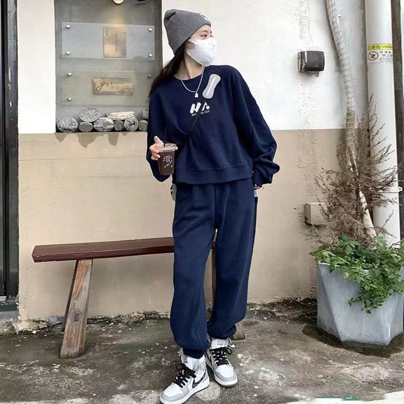 Suit women's 2023 autumn and winter new casual fashion sports high-end young two-piece suit