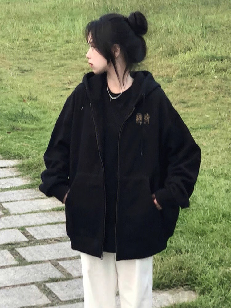 防棉華棉複合牛奶絲300克銀狐絨400克拉鏈連帽衛衣