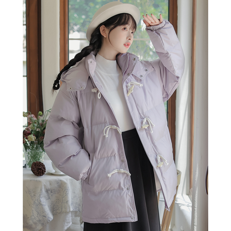 不低於189實拍日系立領牛角扣秋冬麵包服外套