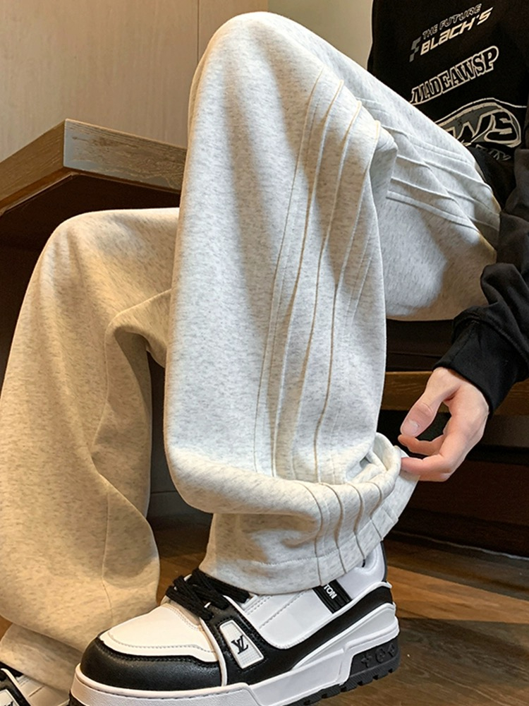 新款！秋冬條紋運動休閒褲