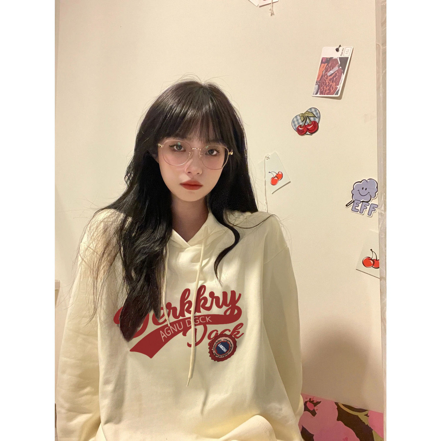 加絨250g / 大衛衣連帽秋冬款衛衣女加絨