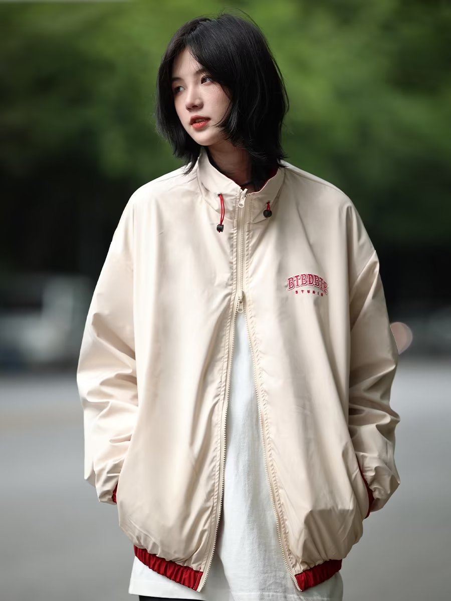 Jacket women's couple's style double-sided jacket American outdoor light sports reversible sports top jacket for women