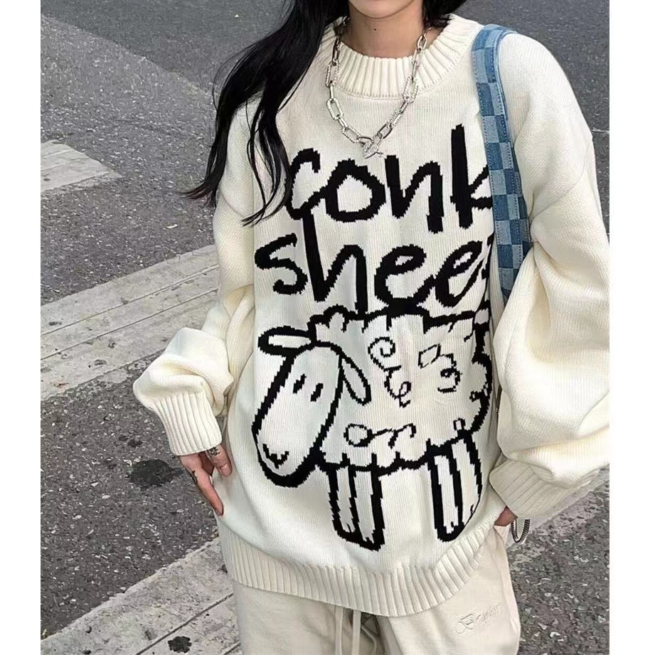 復古日系港味chic毛衣女秋冬季小個子寬鬆慵懶風軟糯加厚溫柔外套