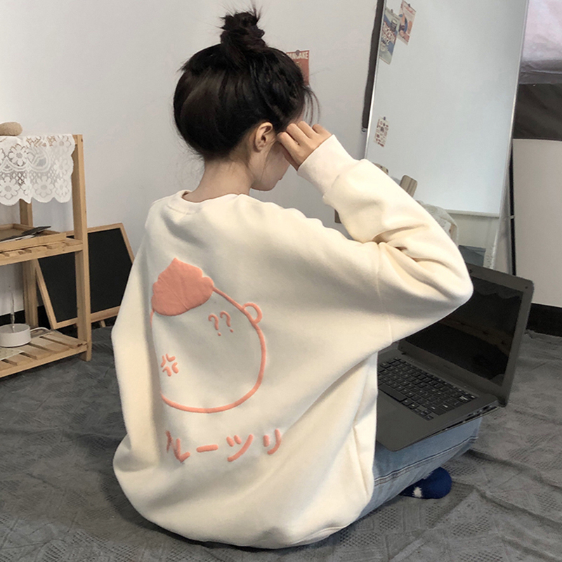 加絨250g / 大衛衣圓領秋冬款衛衣女加絨