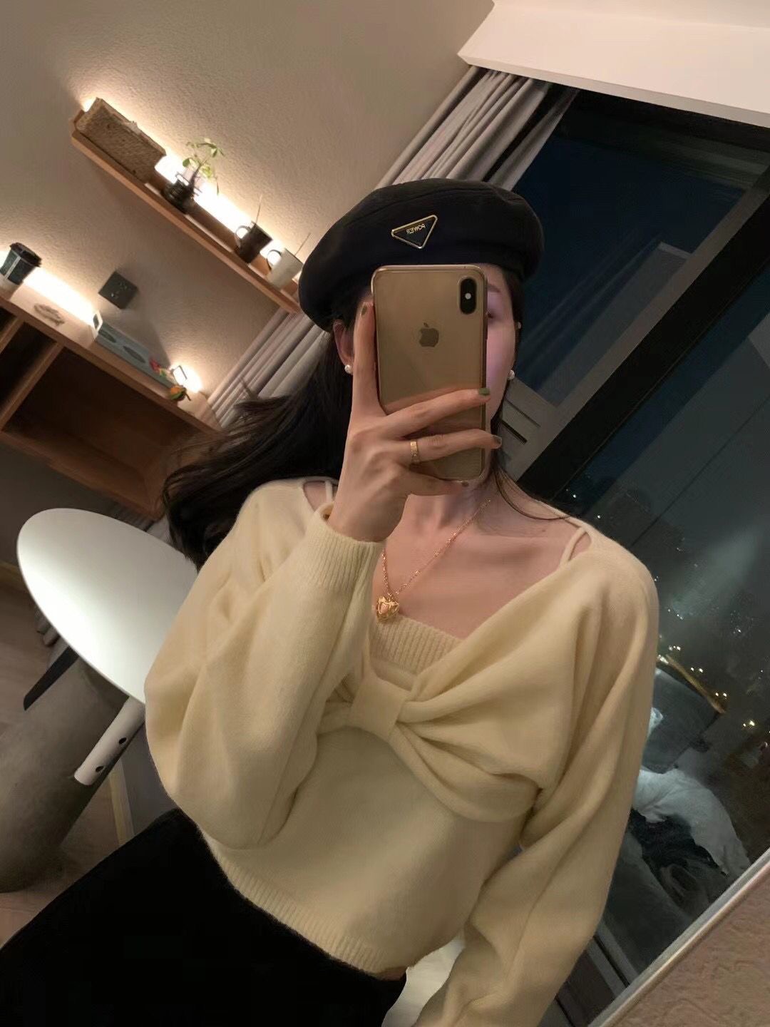 溫柔風軟糯罩衫短款毛衣女慵懶高級感秋季設計感小眾針織衫兩件套