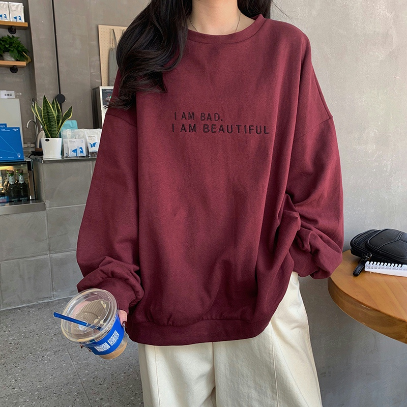 加絨250g / 大衛衣圓領秋冬款衛衣女加絨