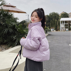 實拍棉服女外套韓版短款麵包服小個子大碼港風寬鬆羽絨服學生胖MM