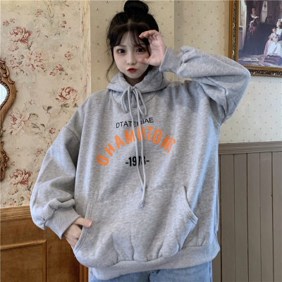 情侶連帽衛衣女2023新款寬鬆韓版秋冬加絨加厚外套薄款上衣潮ins