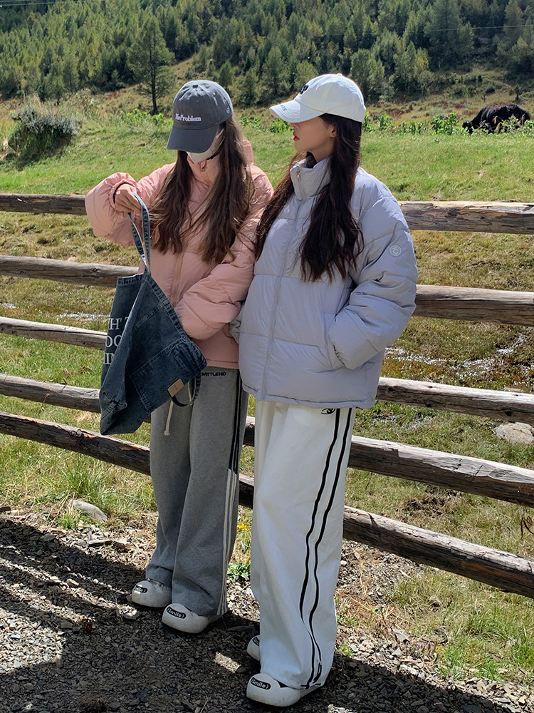 實拍羽絨棉服女冬季2023年新款韓系oversize小個子棉衣棉襖麵包服