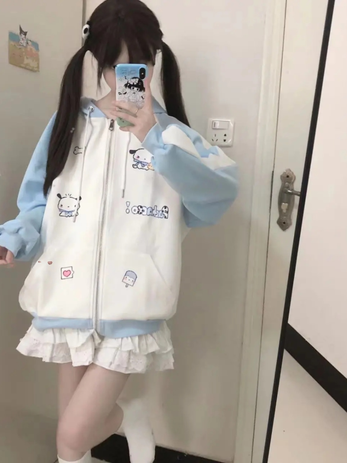 秋季新款女裝時尚氣質短款外套寬鬆休閒百搭連帽衛衣