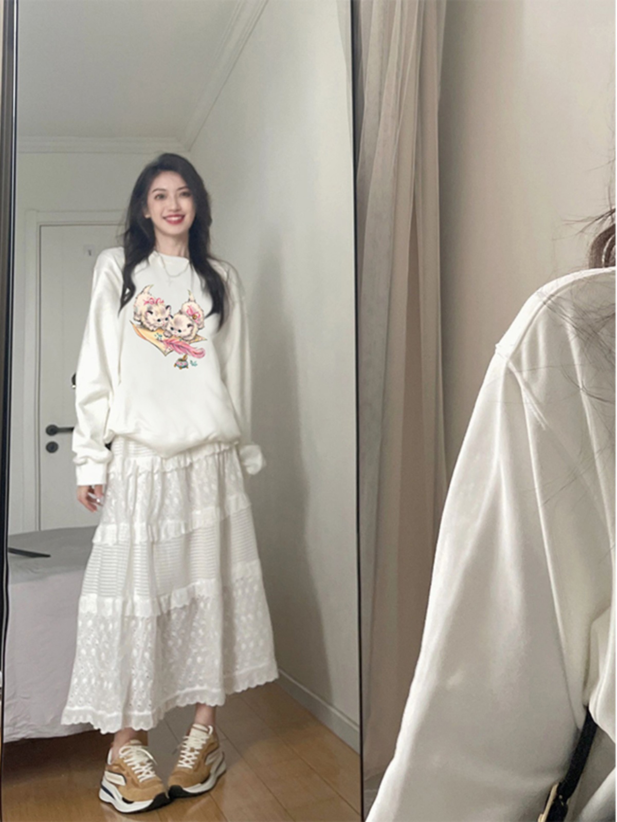 薄款華棉牛奶絲 加絨華棉銀狐絨 圓領印花衛衣女情侶質量