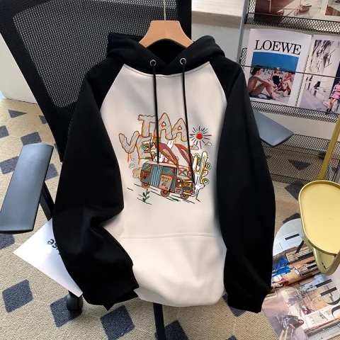 320克純棉華棉複合牛奶絲連帽衛衣