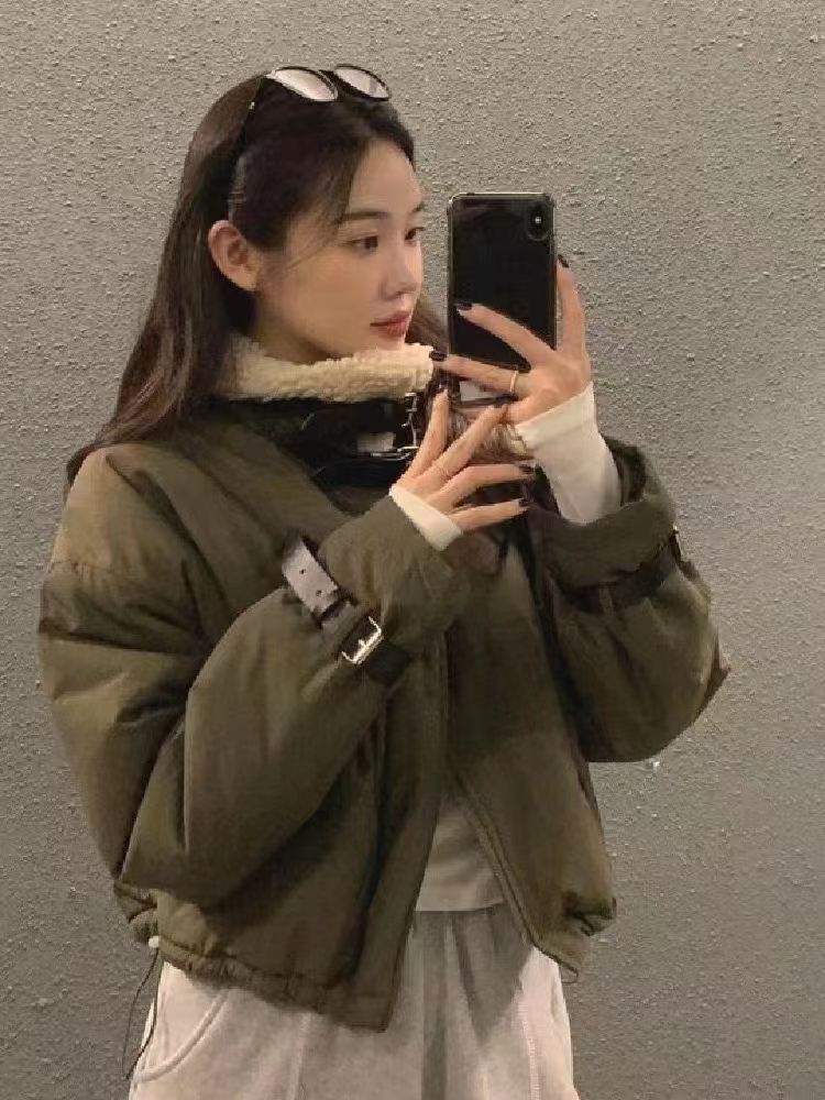 棉服外套女加厚長袖韓版開衫外套