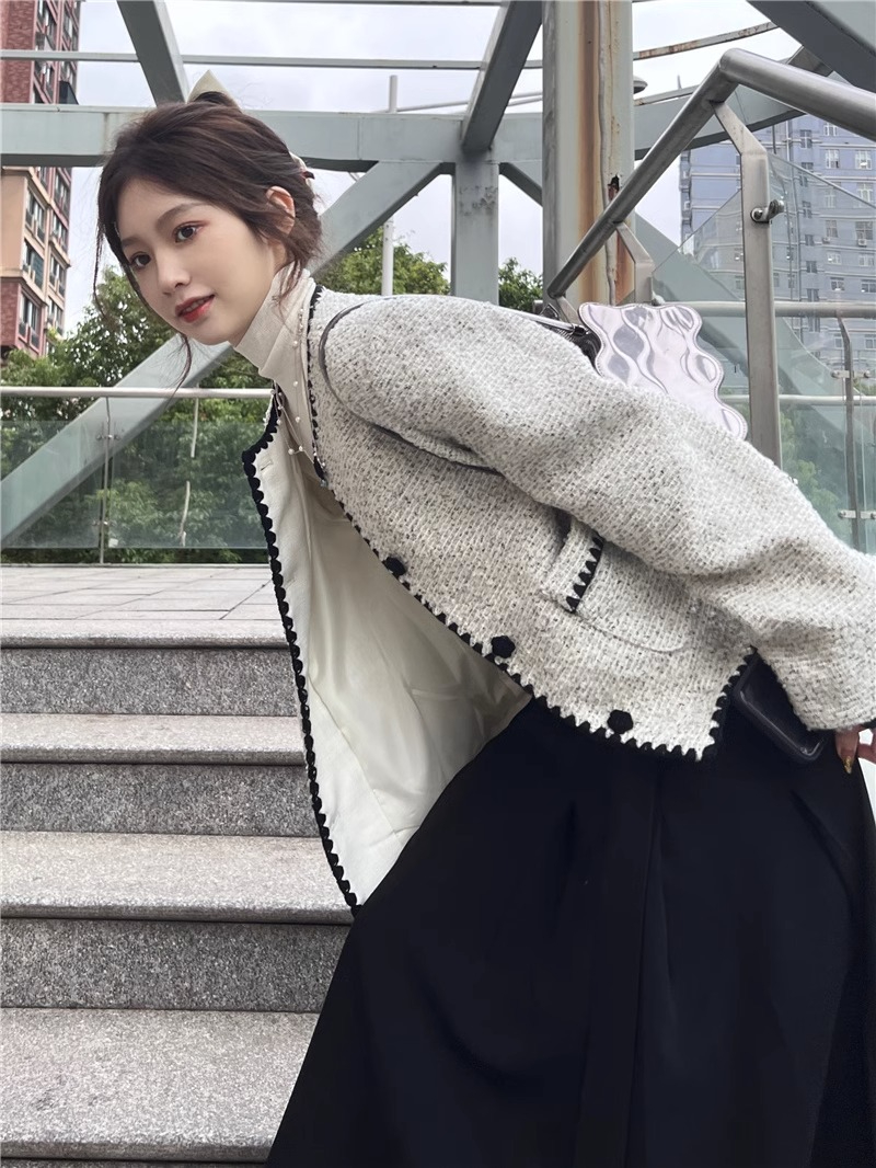 有內里高級感小香風外套女新款小個子春秋季獨特超好看上衣