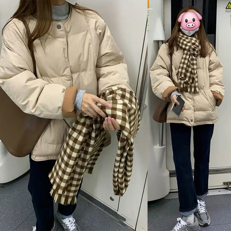 韓國新款棉衣寬鬆學生小眾復古羽絨服設計感夾克外套oversize棉服