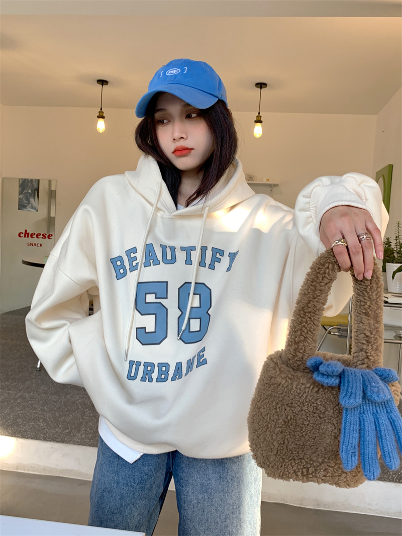 250g plus fleece / hooded sweatshirt for women autumn and winter sweatshirt with fleece