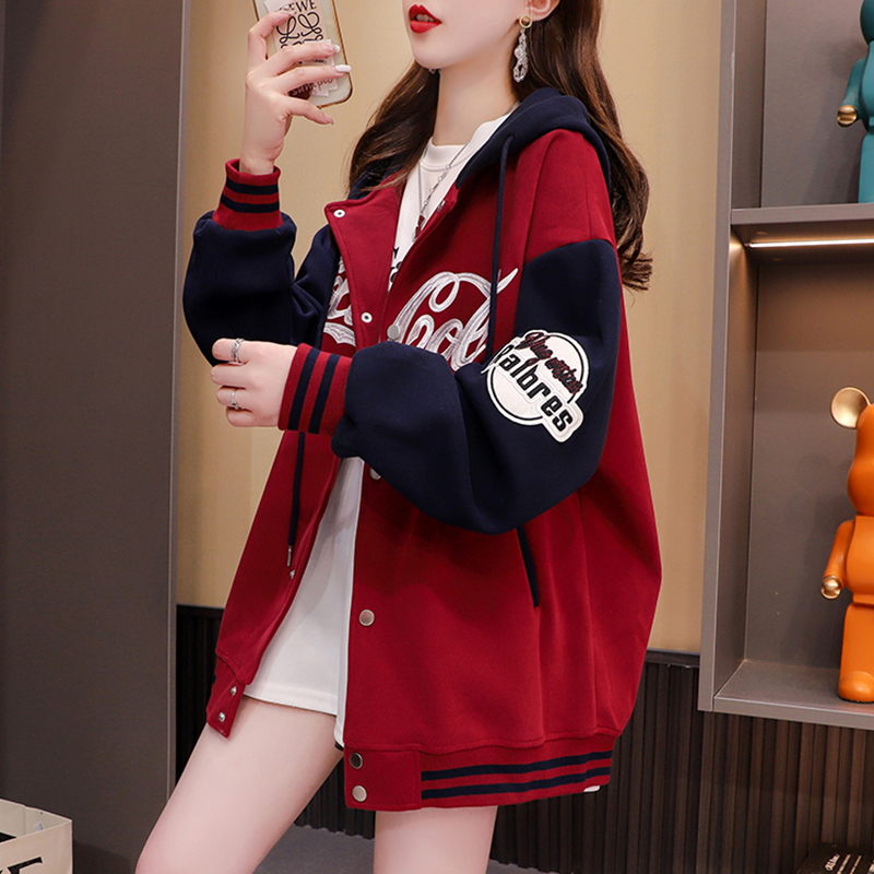 刺繡 雙帽華棉複合 真超超柔 銀狐絨 棒球服外套女夾克