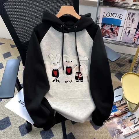 320克純棉華棉複合牛奶絲連帽衛衣