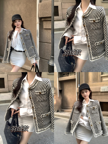 Actual shot ~ 2023 winter new style French lady style down style small fragrance design niche short jacket