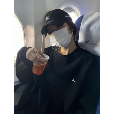 原宿BF加絨加厚套頭圓領衛衣女學生鹽系寬鬆上衣秋冬季外套慵懶風