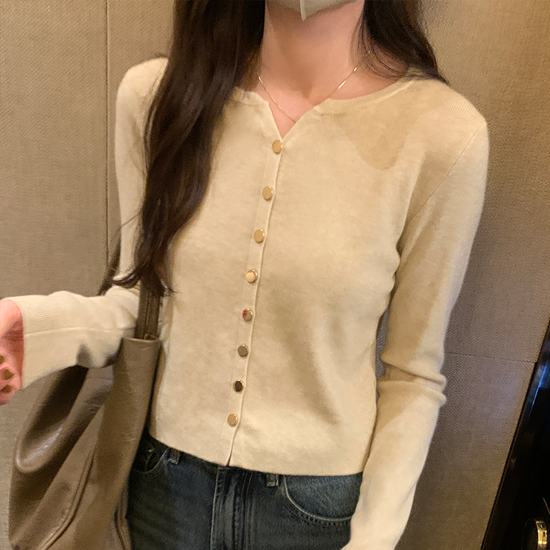 實拍圖歐貨設計感軟糯親膚開衫洋氣毛衣女
