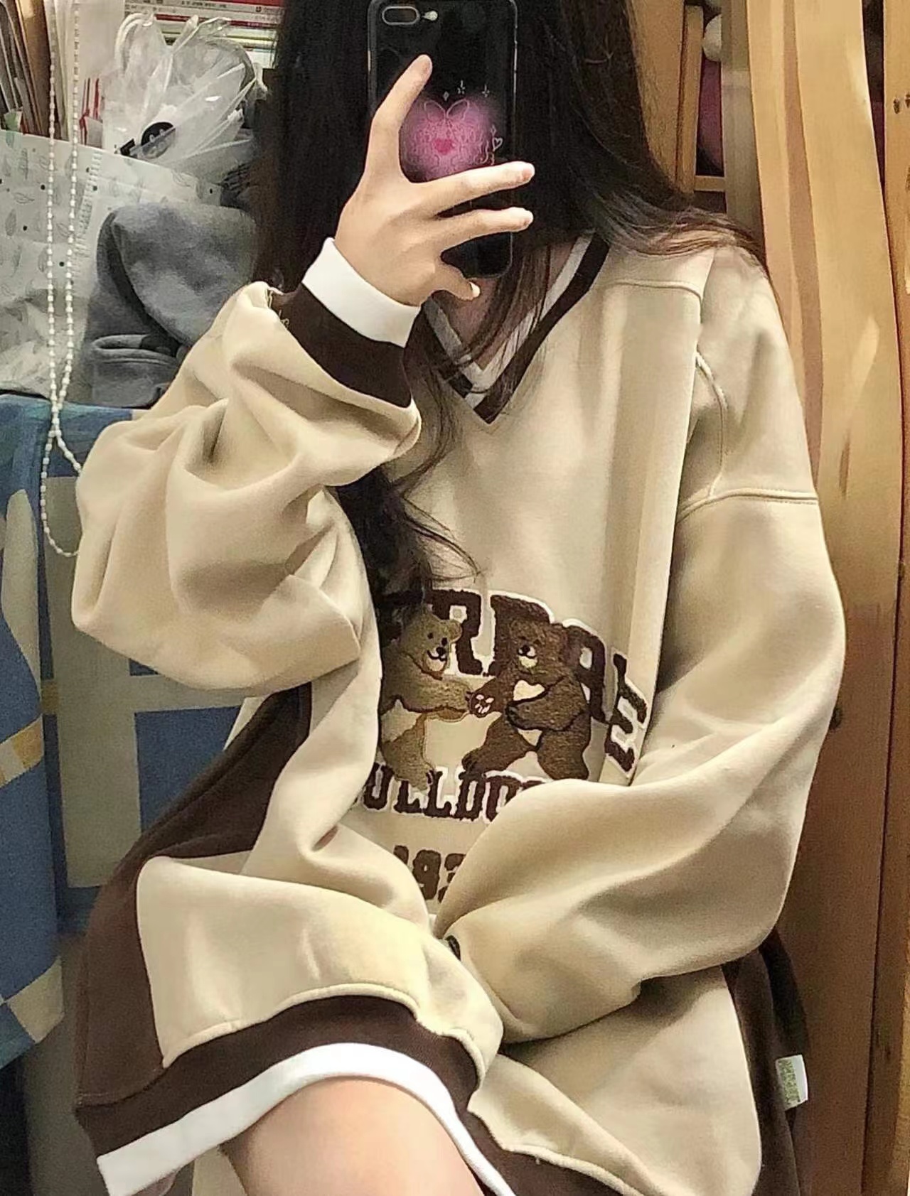 新款衛衣女秋設計感寬鬆休閒百搭上衣