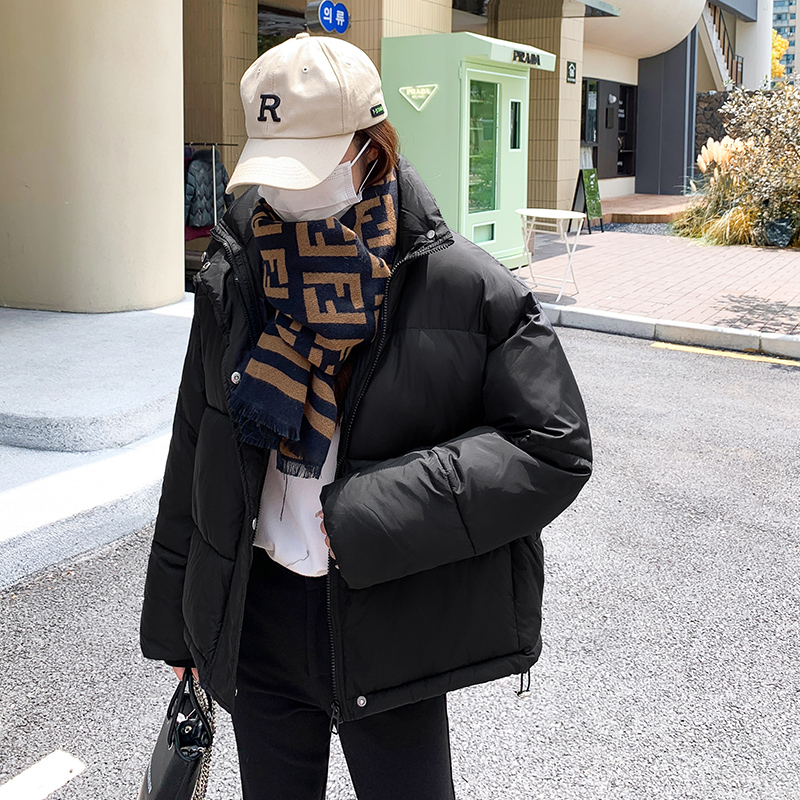 實拍2023新款羽絨棉服女短款立領小個子韓國東大門冬季麵包服外套