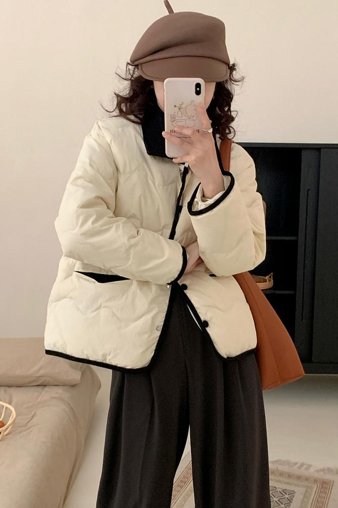 韓版小個子日系學生棉服女寬鬆短款加厚棉衣甜美羽絨棉外套