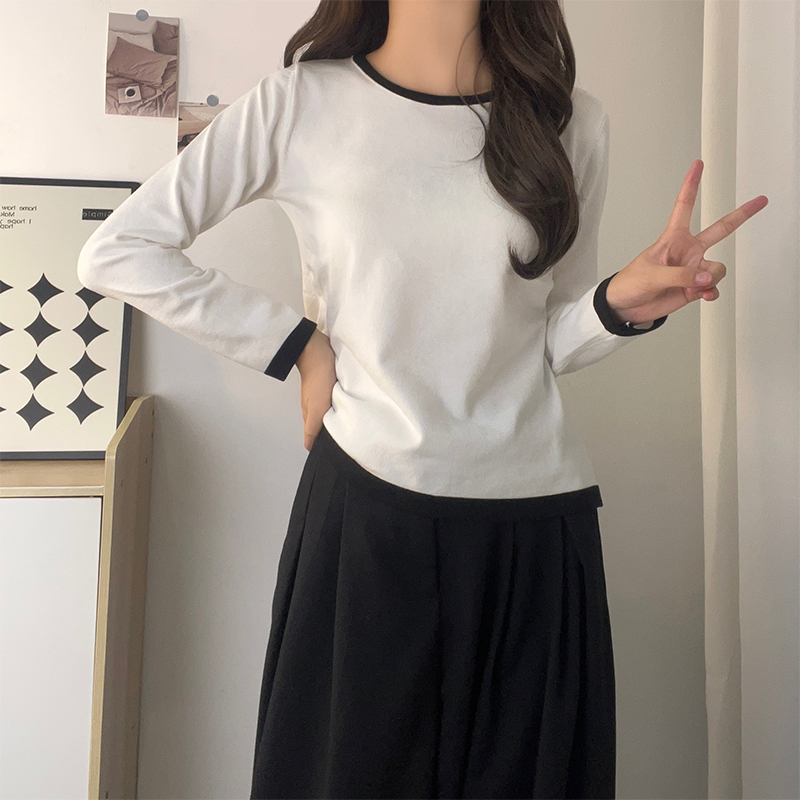 實拍早秋季chic上衣獨特别致2023年新款女裝針織衫高級感打底衫女