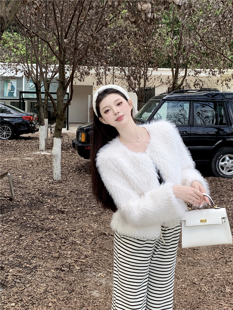 Actual shot ~ 2023 new winter style elegant lady Xiaoxiangfeng fur style woven fur short coat