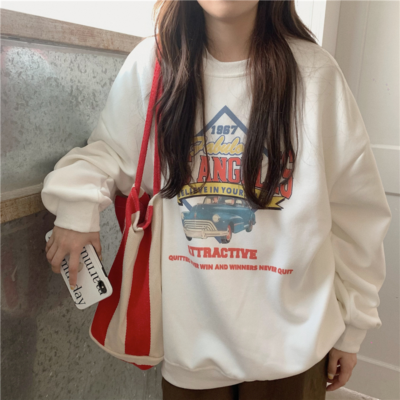 加絨250g / 大衛衣圓領秋冬款衛衣女加絨