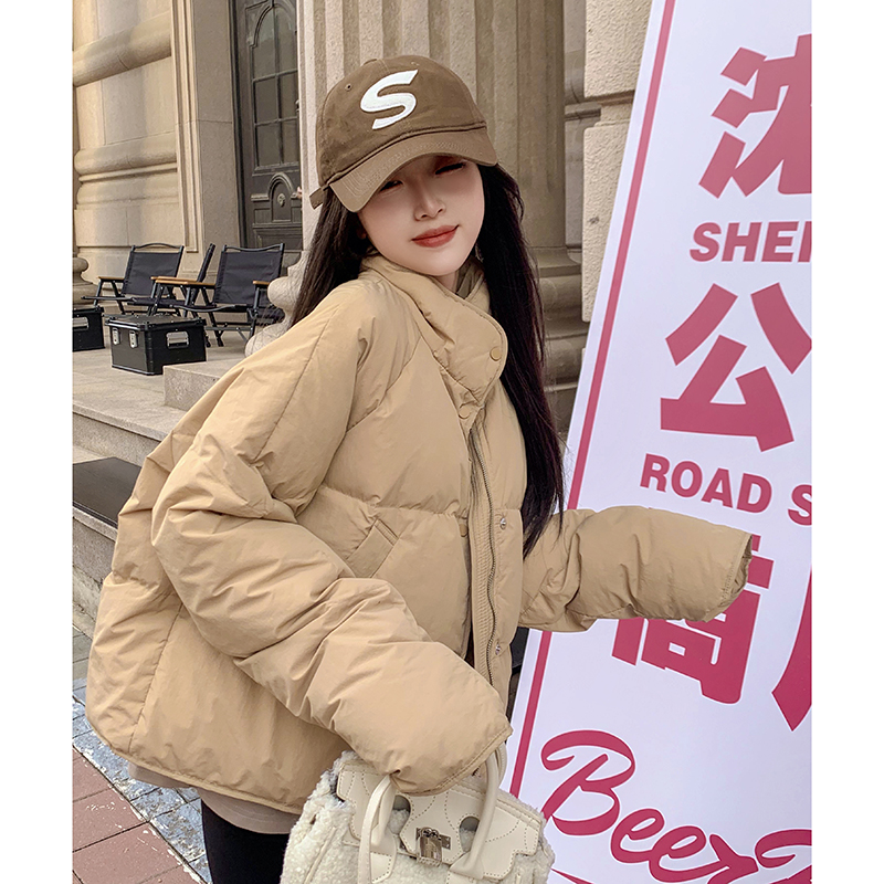實拍棉服女外套韓版短款麵包服小個子大碼港風寬鬆羽絨服學生胖MM
