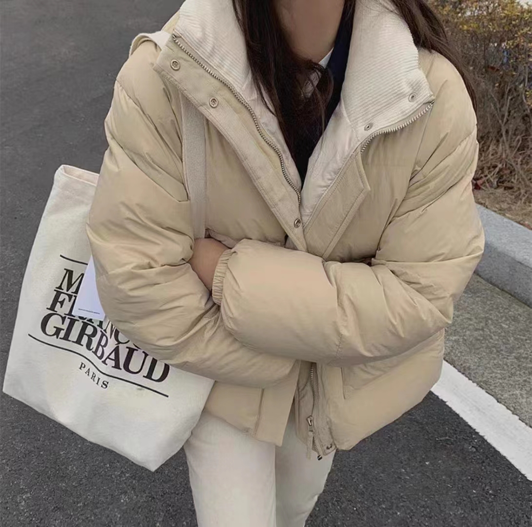 韓國東大門2023新款冬季寬鬆短款設計感棉衣潮小個子女裝