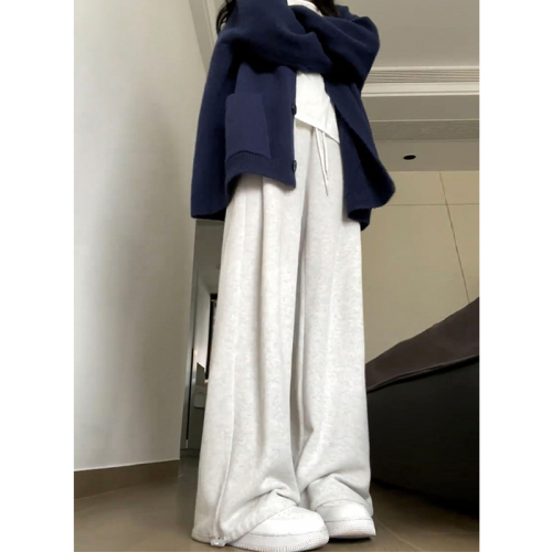 Women's Sport Pants for Short People, Autumn and Winter  New Casual Loose Straight Leg Wide Leg Pants Slimming Cuffed Joggers 