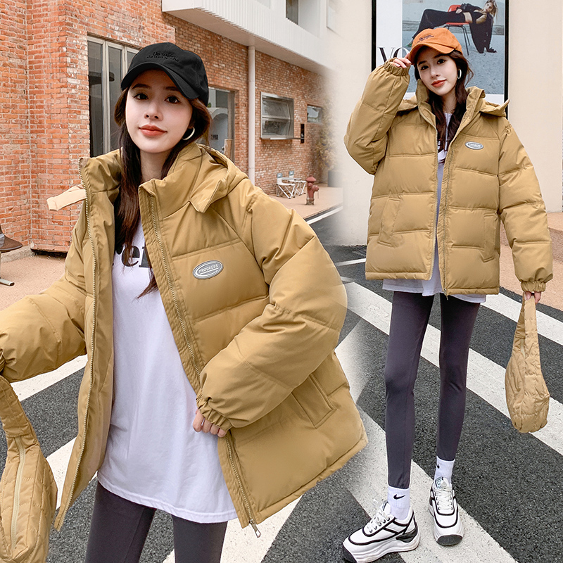 韓版羽絨棉服女短款2023年新款冬季小個子加厚麵包服寬鬆顯瘦外套