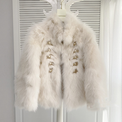  winter new style imitation fox fur women's short style small fragrance young style Korean fashion fur coat