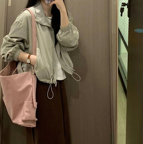 秋冬新款外套女款薄款戶外衝鋒衣外搭開衫時尚百搭運動工裝短外套