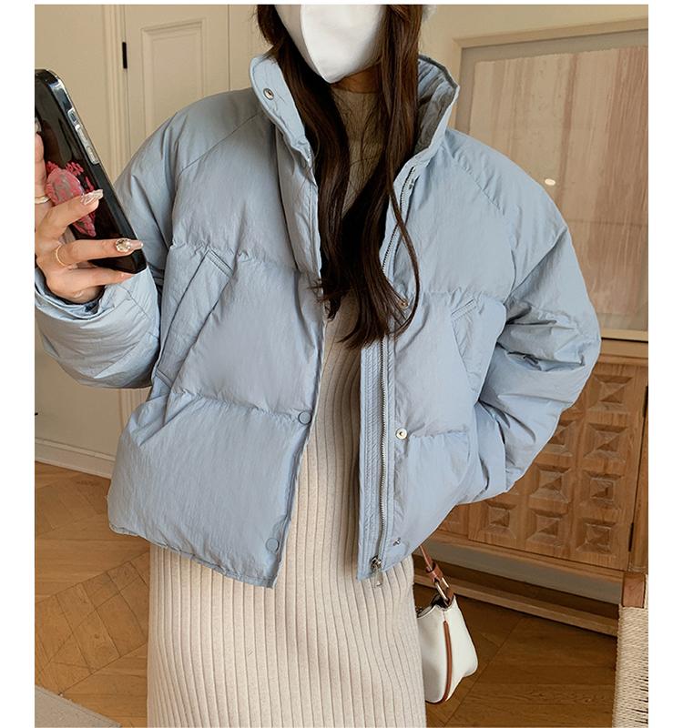 實拍新款韓版甜美麵包服棉襖外套溫柔風短款加厚羽絨棉服女
