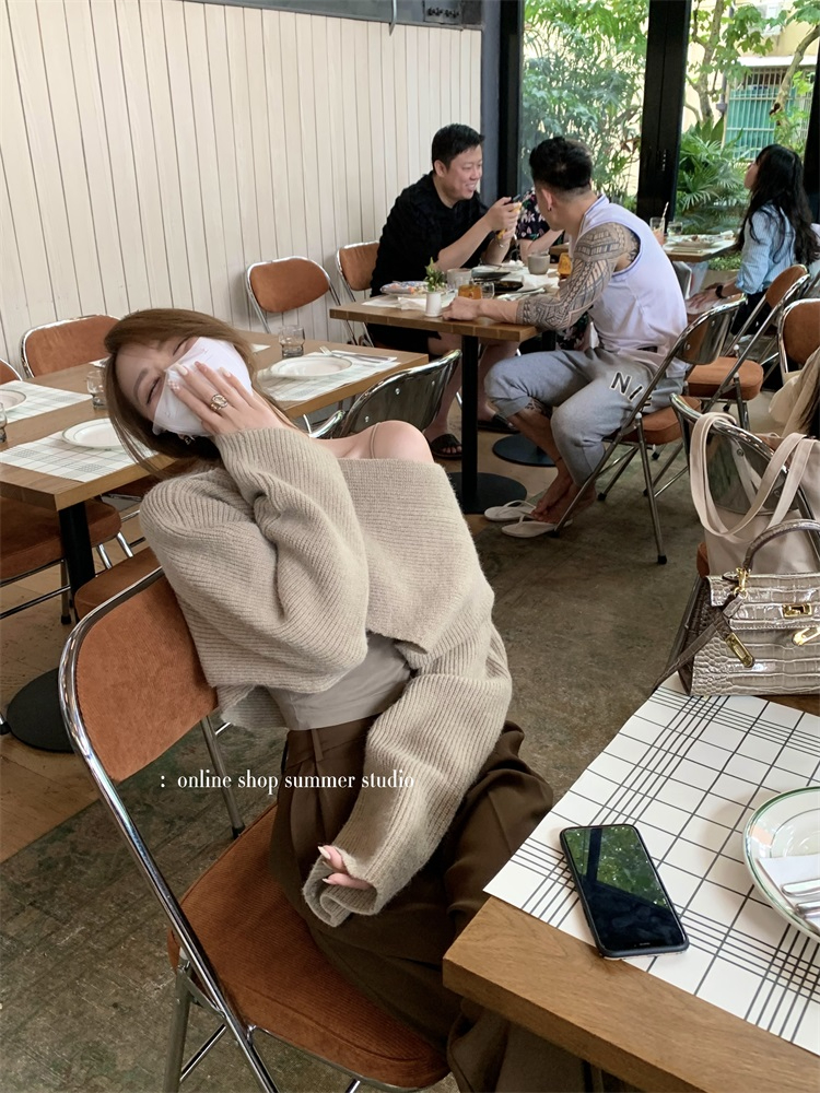 2023 New Korean Style Hollow Layered Tassel Knitted Cardigan Women's Design Thin Jacket Short Top Trendy