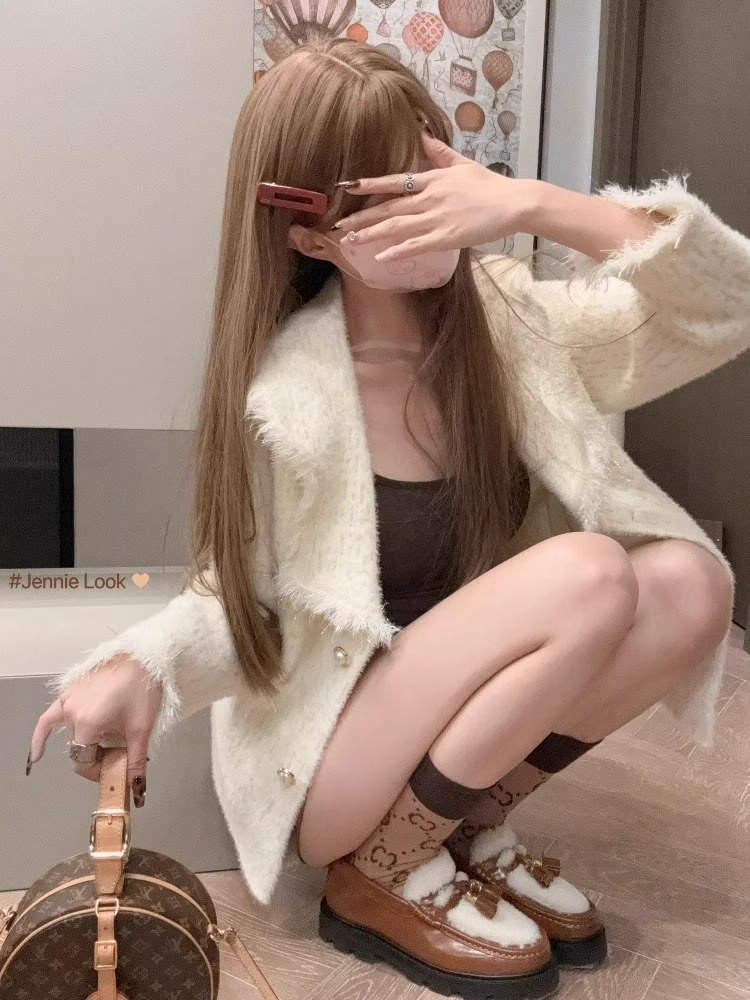 法式小香風短款外套女秋冬季高級感超好看毛衣氣質粗花呢流蘇上衣