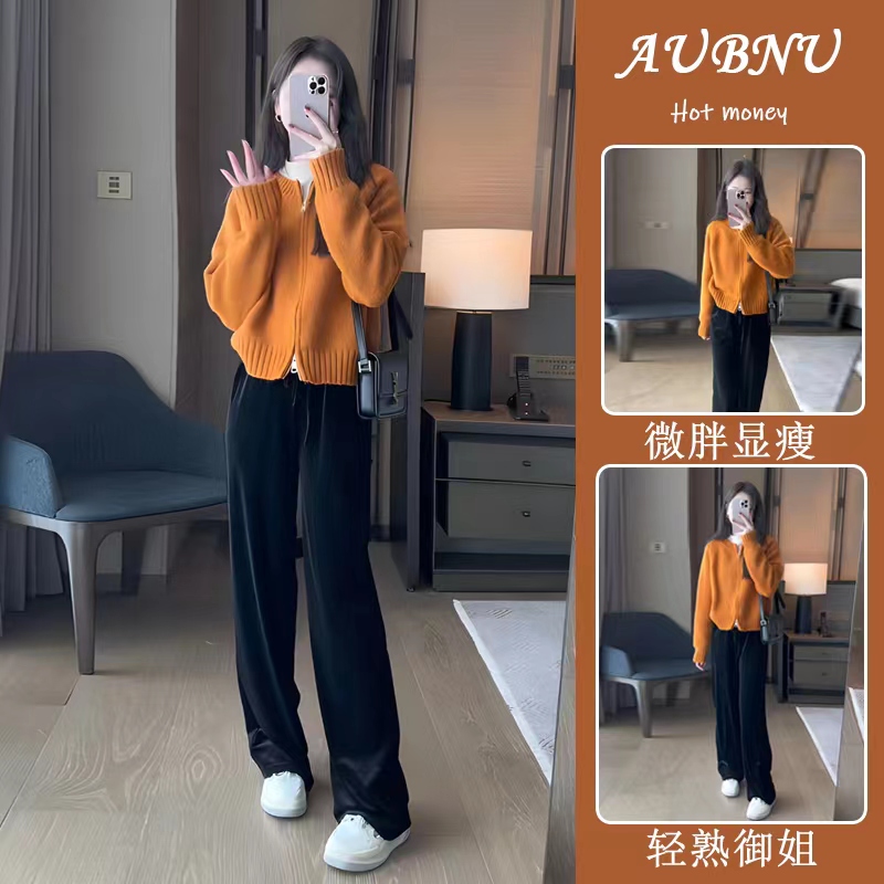 秋裝搭配一整套時尚2023網紅套裝小個子溫柔系炸街奶乖兩件套