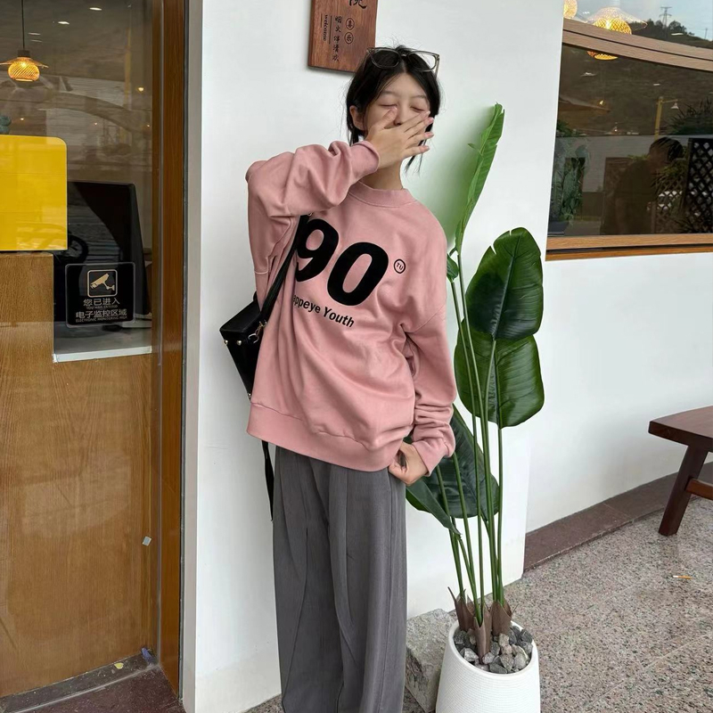 純棉華棉食毛330克/420克後包領 秋冬寬鬆薄款/加絨圓領衛衣