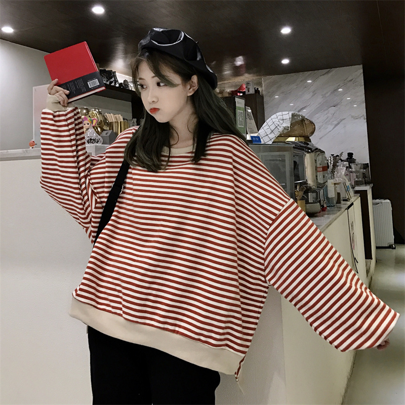 2023年秋季新款中長款假兩件衛衣女春秋薄款寬鬆韓版女