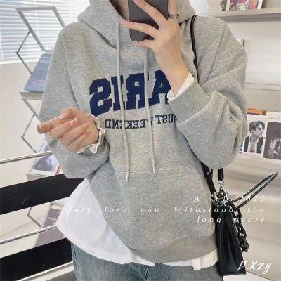 Autumn and winter velvet sweatshirt for women Korean style trendy student loose lazy style long-sleeved ins thickened top hooded jacket cec