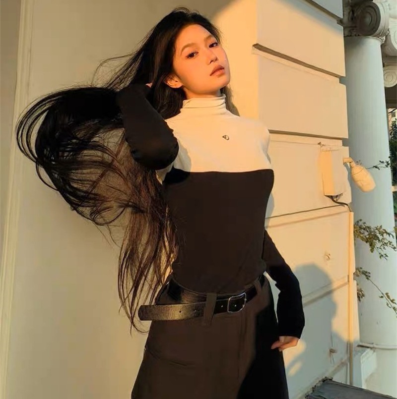 2023秋冬新款韓國東大門毛針織衫網紅同款GLYP簡約百搭休閒毛衣女
