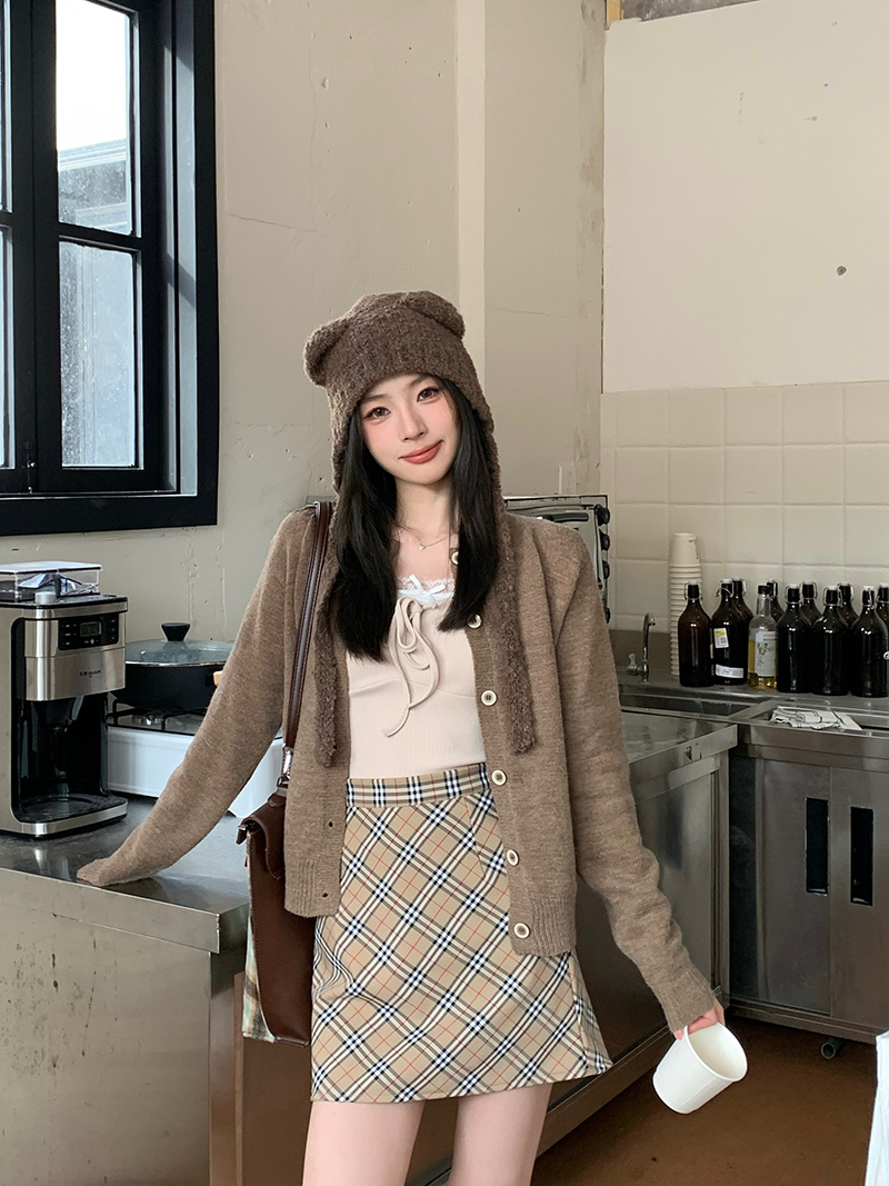 實拍  三標齊 韓版軟糯毛衣真兩件內搭女2023秋寬鬆純色百搭毛衣