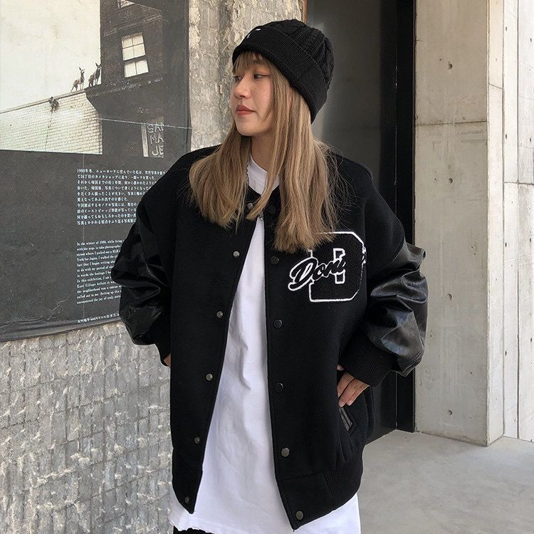 American bomber jacket baseball uniform spring and autumn Hong Kong fashion brand loose and versatile couple jacket