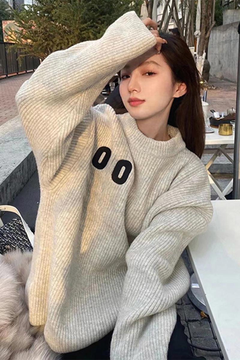 慵懶風加厚毛衣女秋冬外穿秋季2023新款爆款設計感小眾針織衫上衣