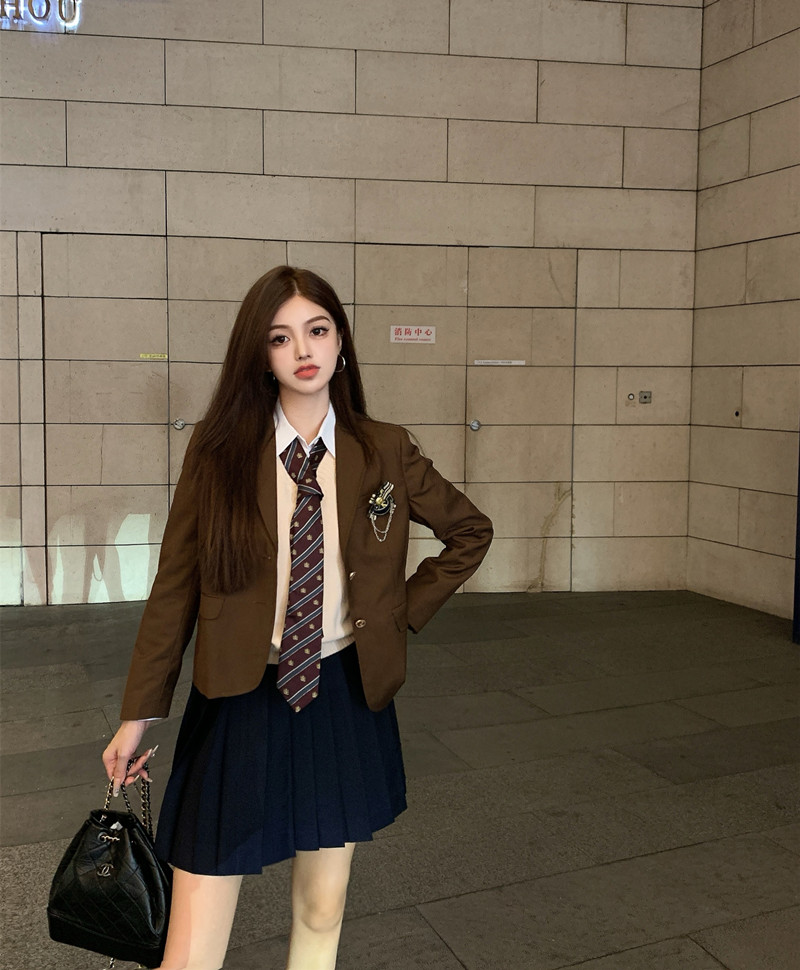 實拍jk制服秋冬新款套裝全套日系甜辣裙短裙女辣妹